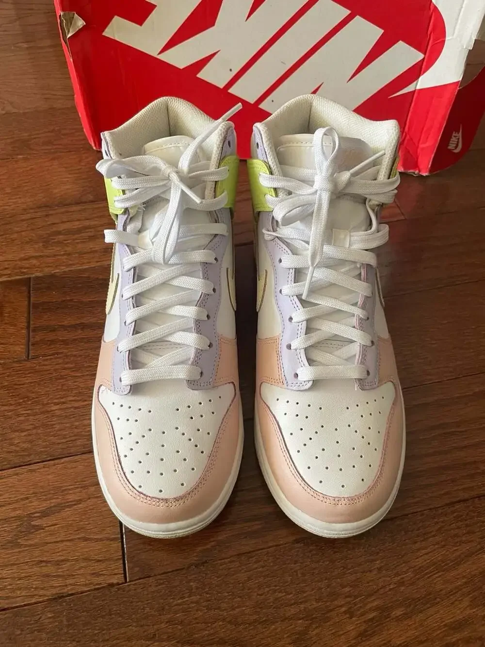 Nike Dunk High Pastel Multi Color Womens 9 / Youth 7.5 Easter Spring Sneakers